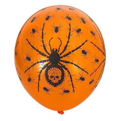 Воздушный шар на Хэллоуин «Череп с пауками»